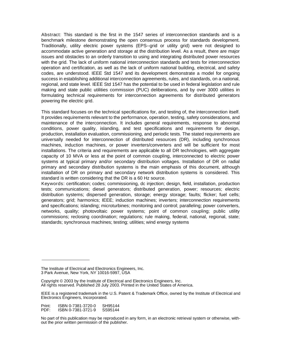 IEEE 1547-2003 IEEE 1547-2003 pdf