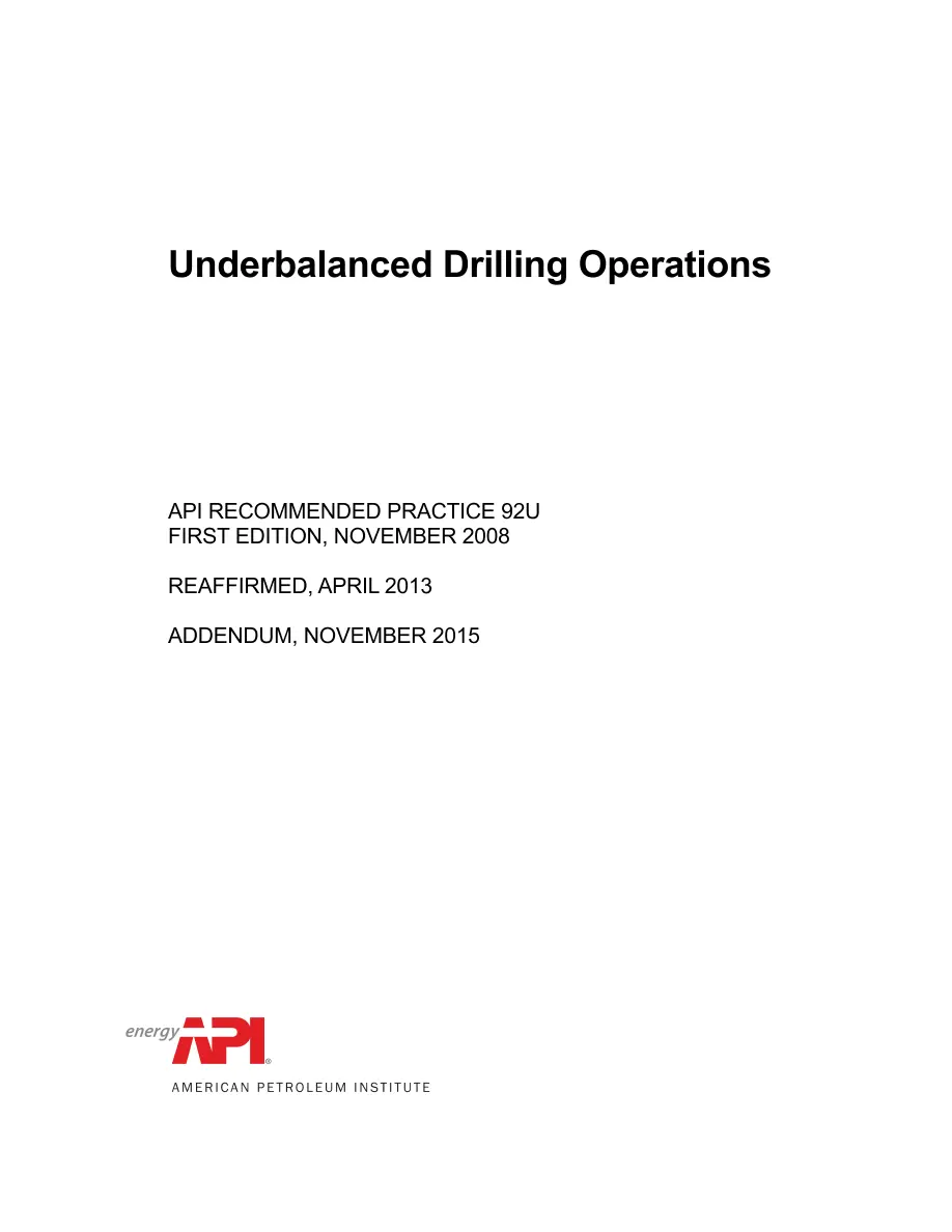 API RP 92U (R2013) API RP 92U (R2013) pdf
