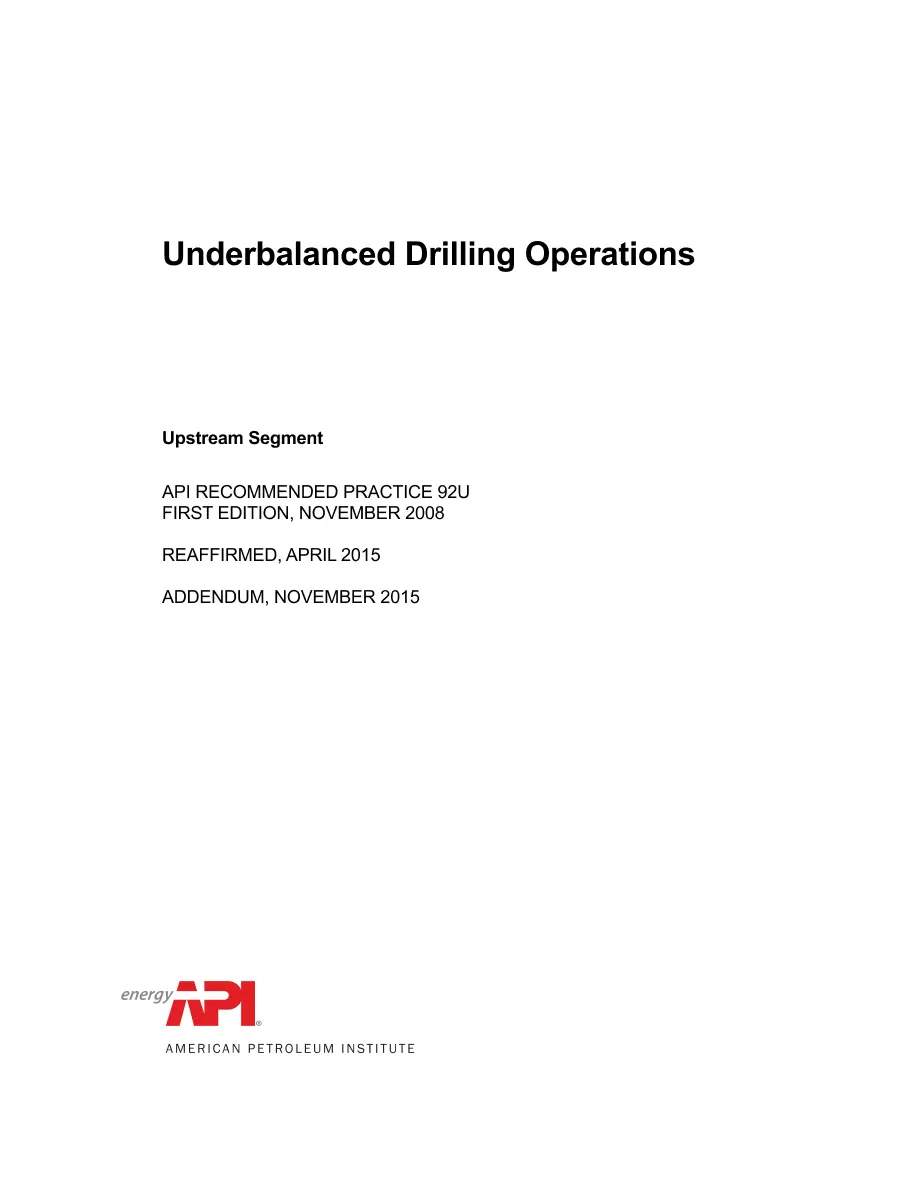 API RP 92U (R2013) API RP 92U (R2013) pdf