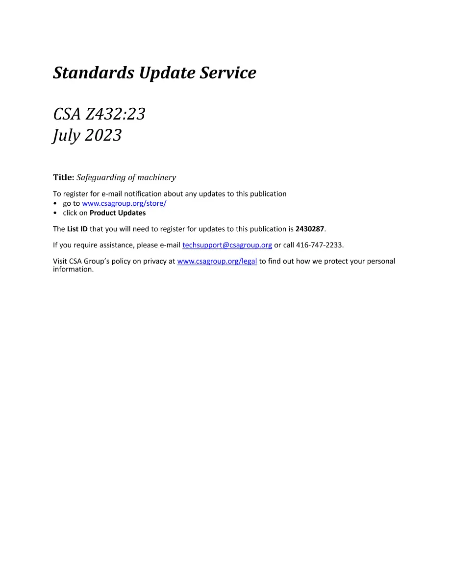CSA Z432:23 CSA Z432:23 pdf
