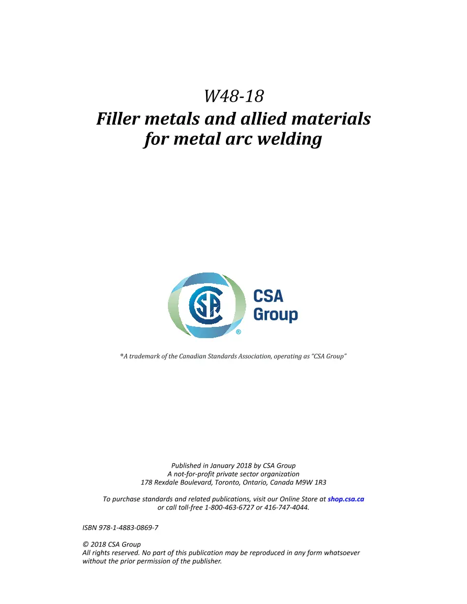 CSA W48-18 CSA W48-18 pdf
