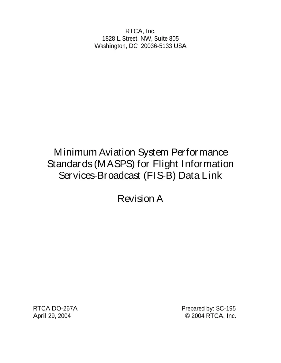 RTCA DO-267A pdf