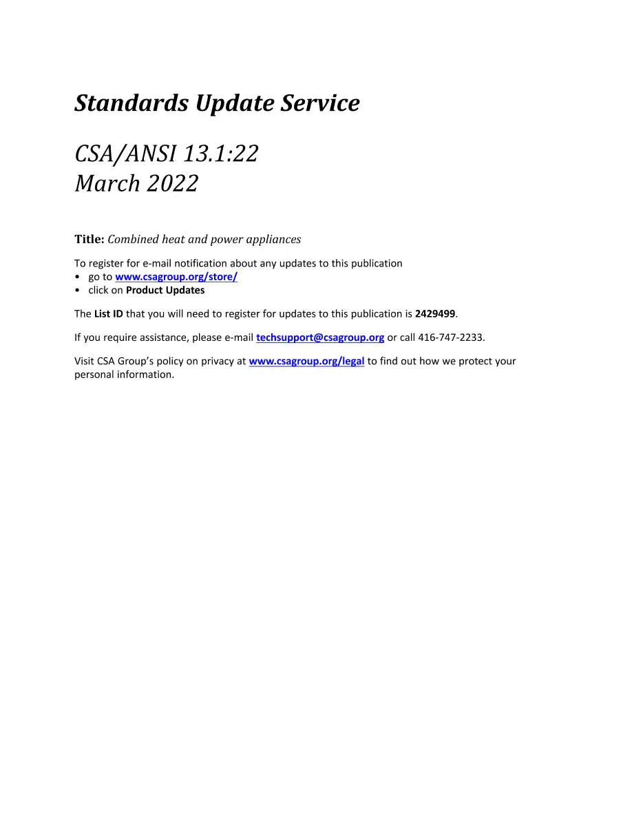CSA /ANSI 13.1:22 CSA /ANSI 13.1:22 pdf