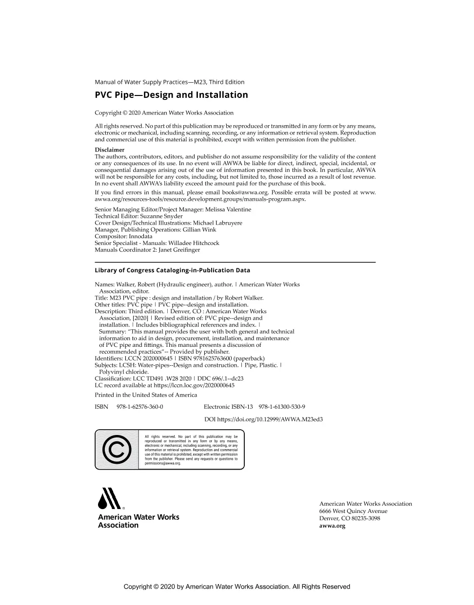 AWWA M23 AWWA M23 pdf