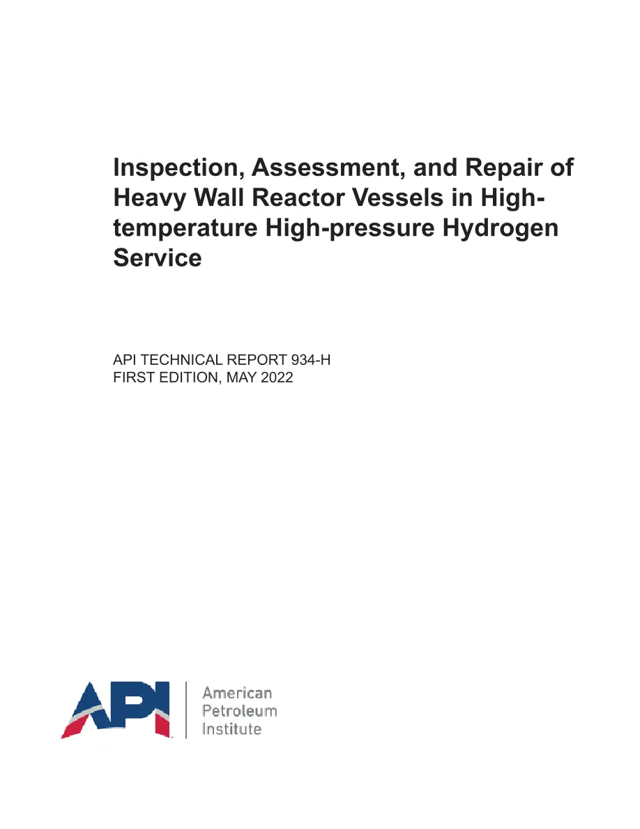 API TR 934-H First Edition API TR 934-H First Edition pdf