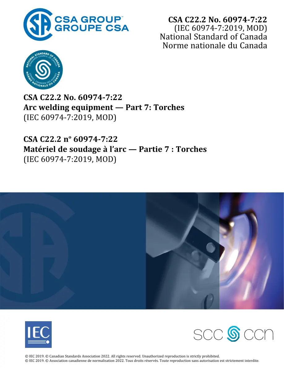 CSA C22.2 NO. 60974-7:22 CSA C22.2 NO. 60974-7:22 pdf
