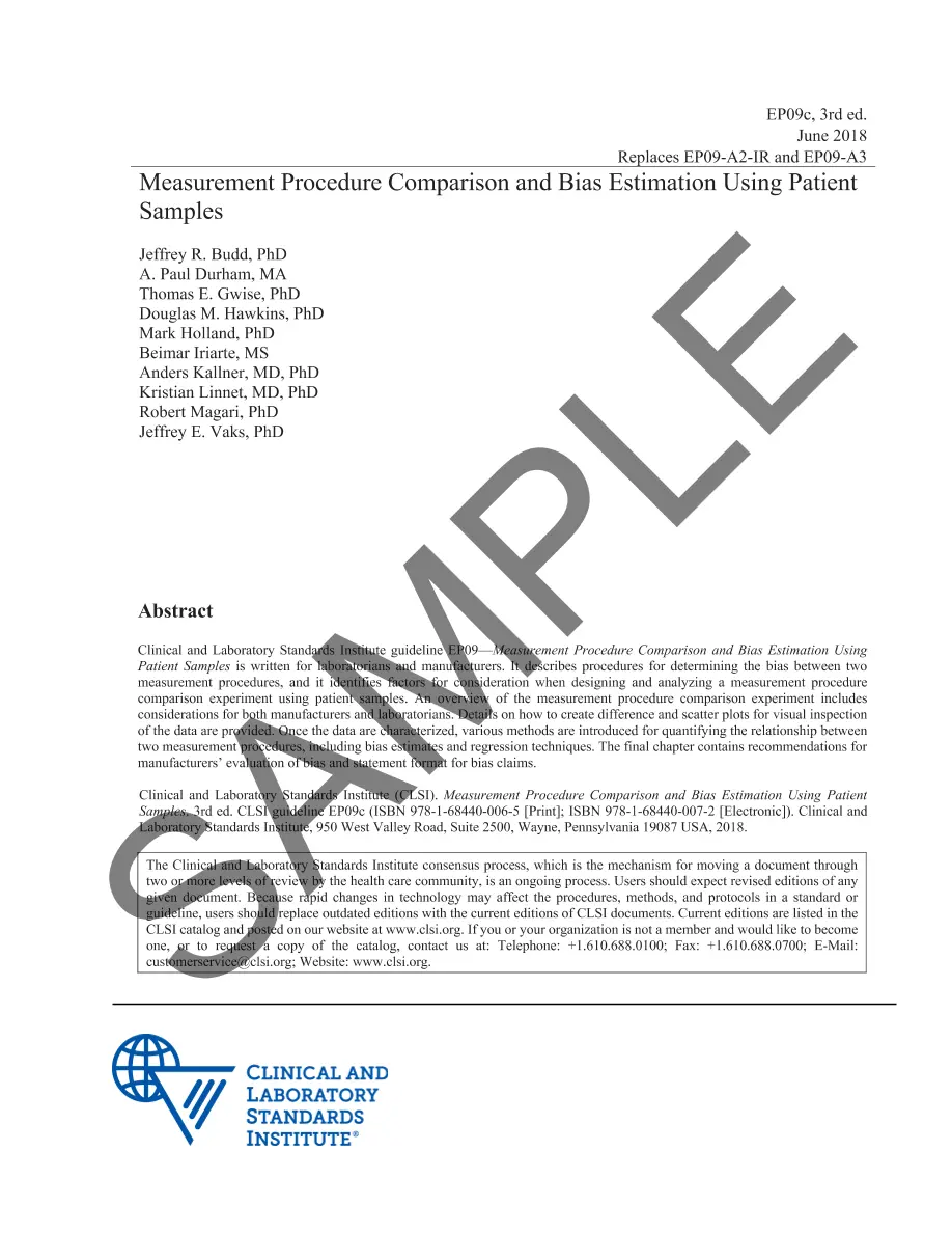 CLSI EP09 CLSI EP09 pdf