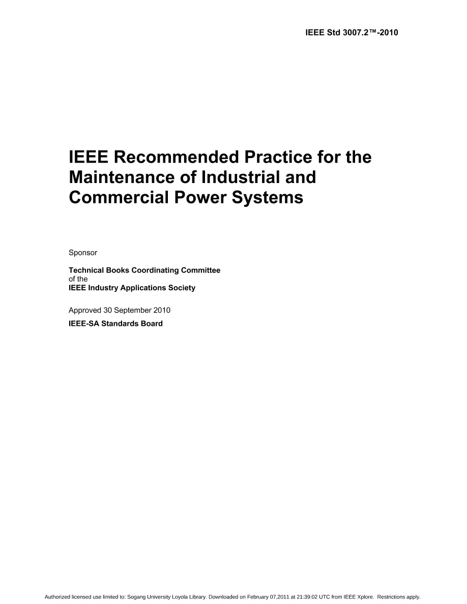 IEEE 3007.2-2010 IEEE 3007.2-2010 pdf