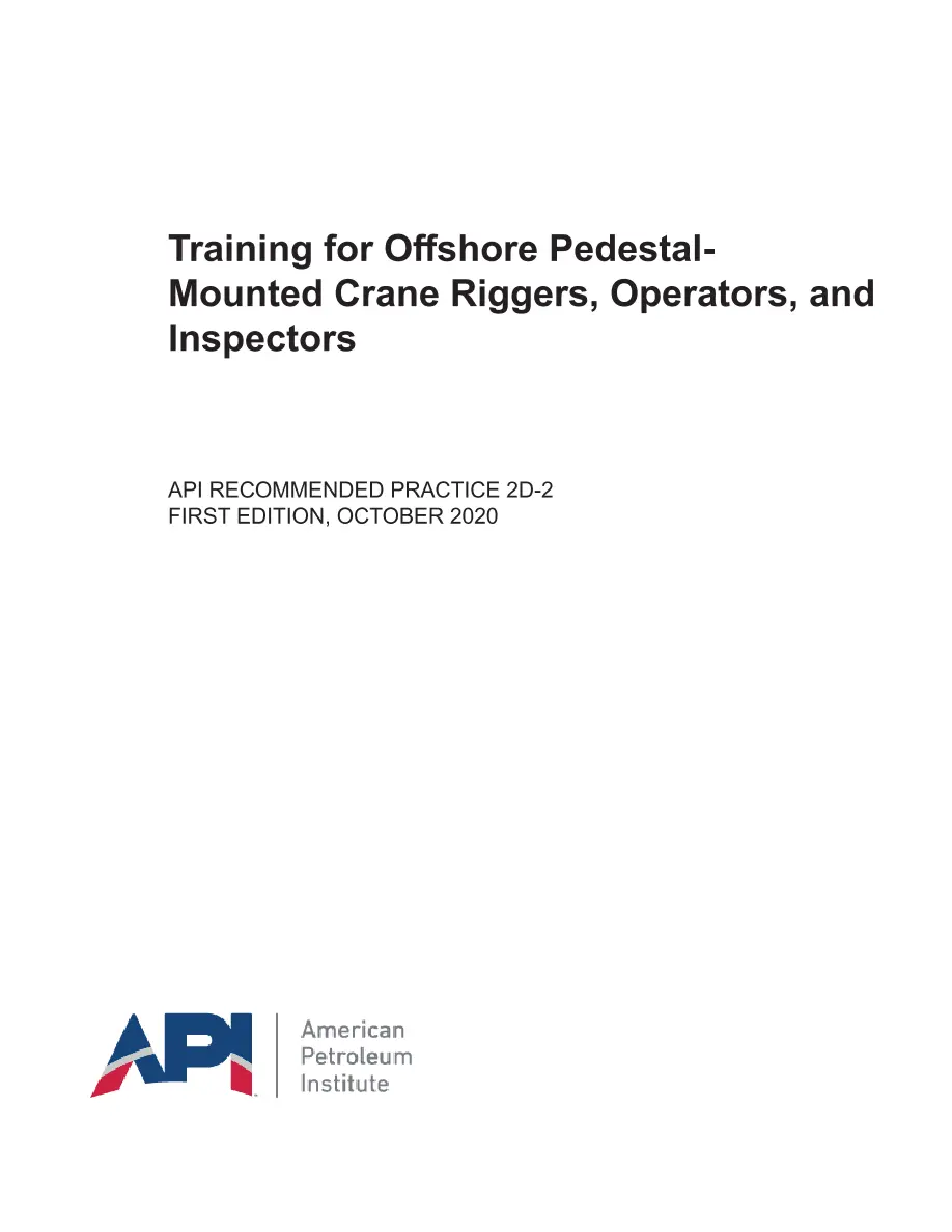 API RP 2D-2 API RP 2D-2 pdf