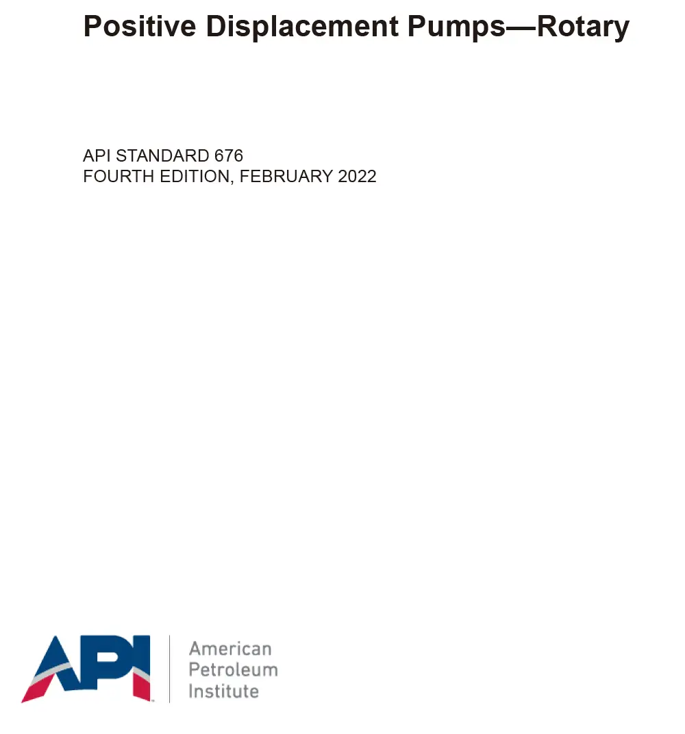API Standard 676 Fourth Edition PDF API Standard 676 Fourth Edition PDF