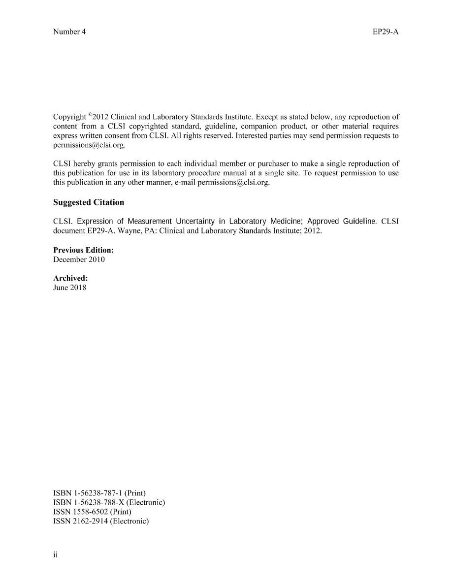 CLSI EP29-A CLSI EP29-A pdf
