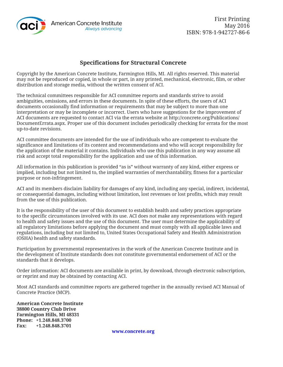 ACI 301-16 ACI 301-16 pdf