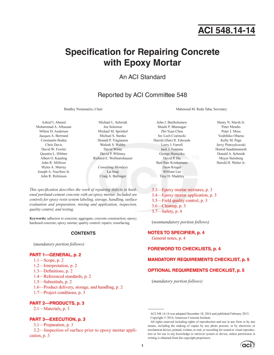 ACI 548.14-14 ACI 548.14-14 pdf