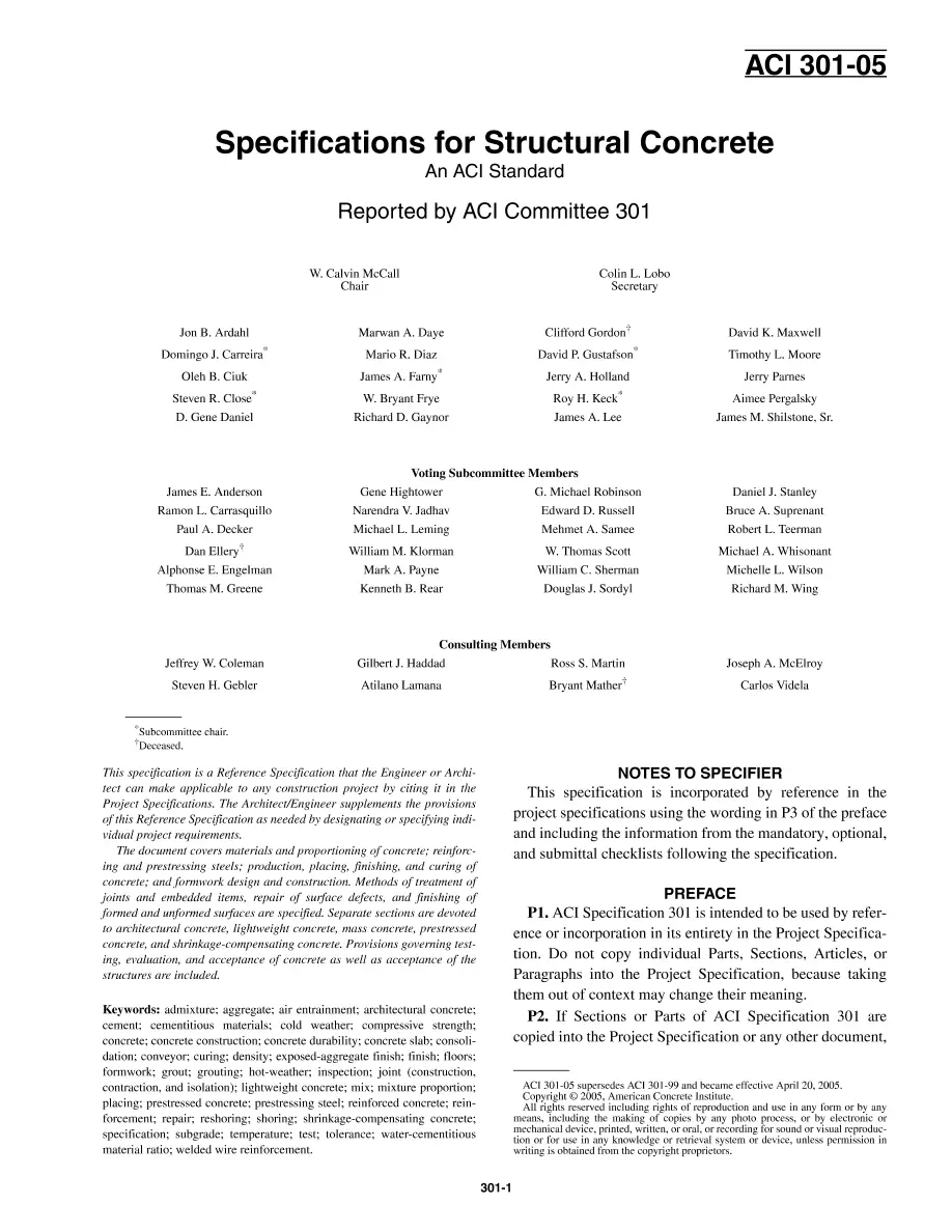 ACI 301-05 ACI 301-05 pdf