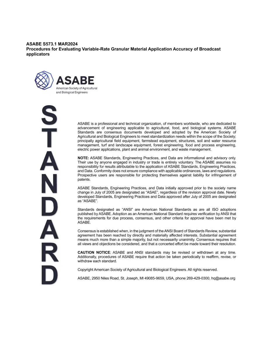 ASAE/ASABE S573.1 pdf