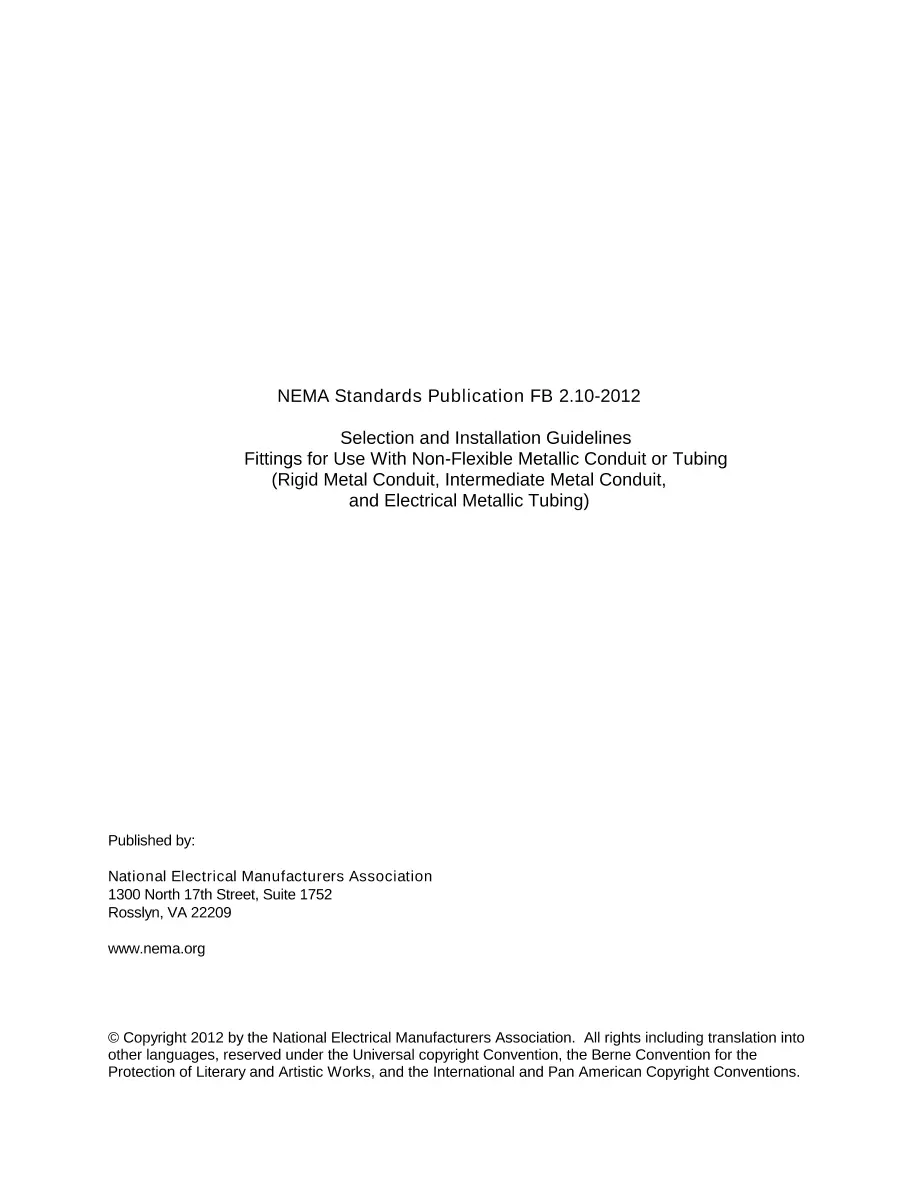 NEMA FB 2.10-2012 NEMA FB 2.10-2012 pdf