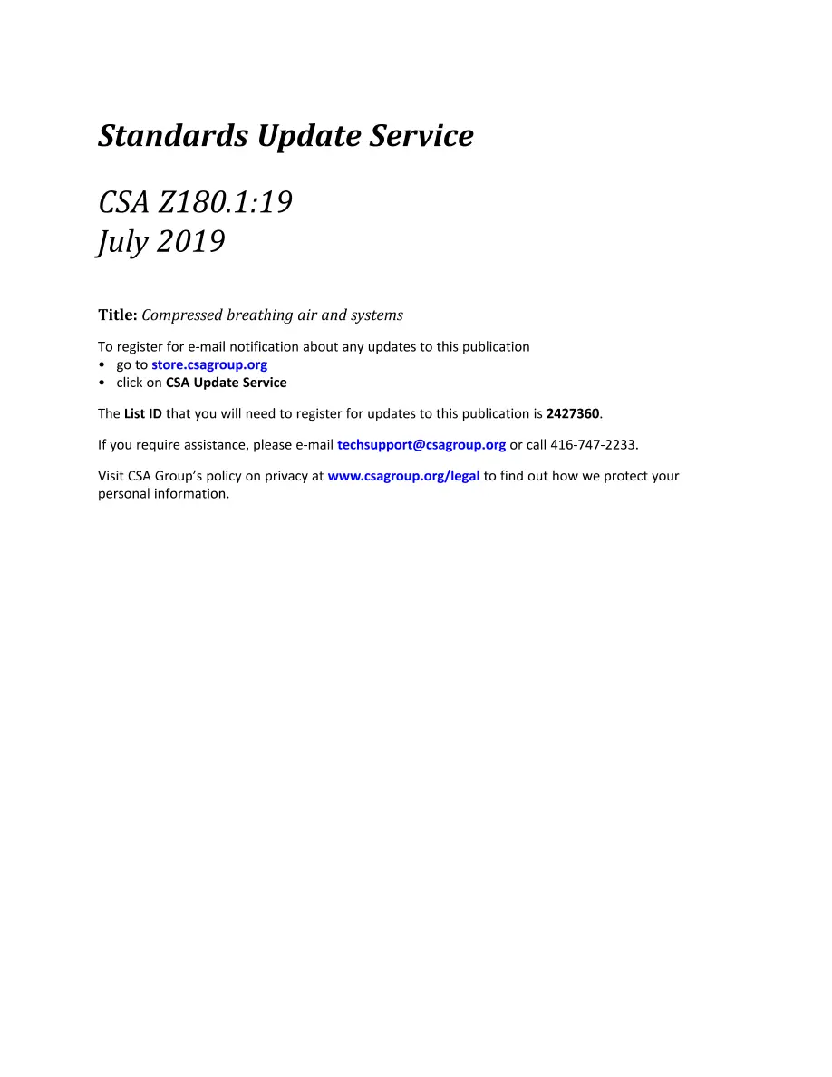 CSA Z180.1:19 CSA Z180.1:19 pdf