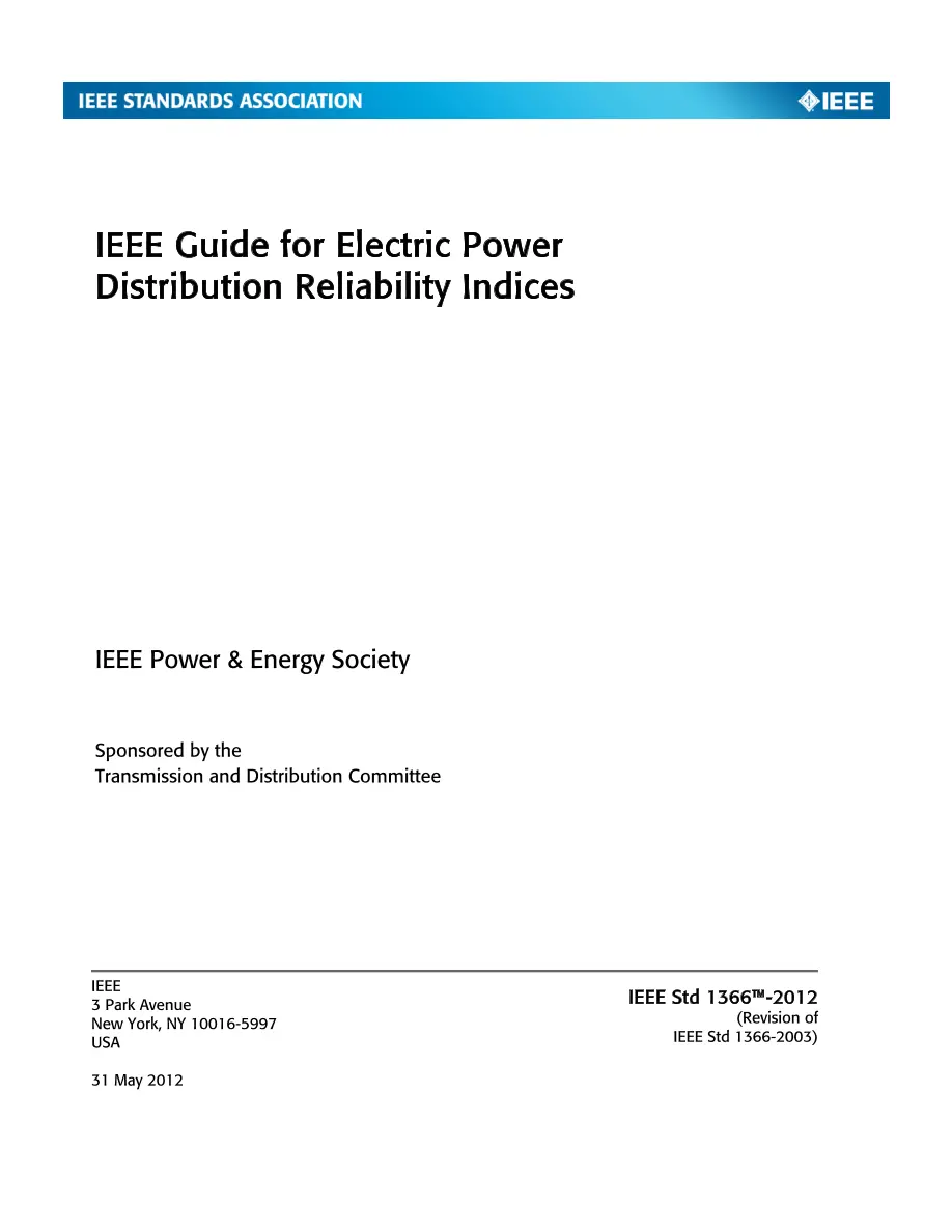 IEEE 1366-2012 IEEE 1366-2012 pdf