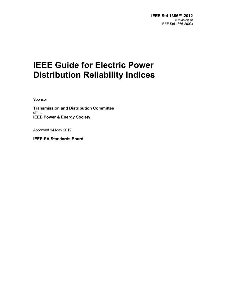 IEEE 1366-2012 IEEE 1366-2012 pdf