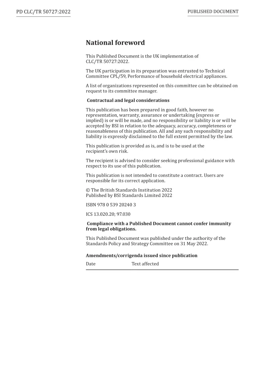 BS PD CLC/TR 50727:2022 BS PD CLC/TR 50727:2022 pdf
