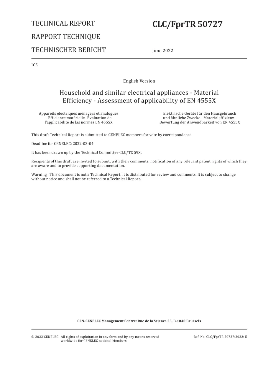 BS PD CLC/TR 50727:2022 BS PD CLC/TR 50727:2022 pdf