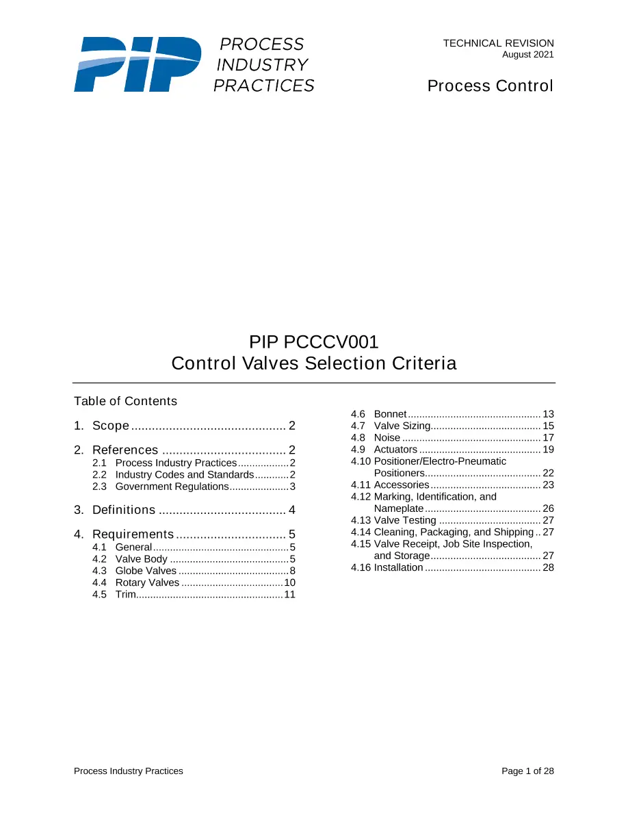 PIP PCCCV001 PIP PCCCV001 pdf