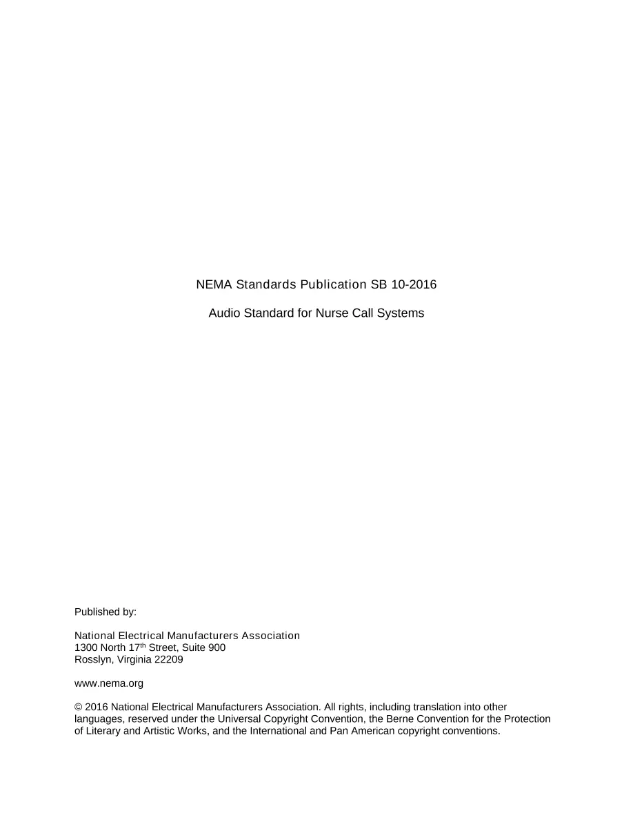 NEMA SB 10-2016 NEMA SB 10-2016 pdf