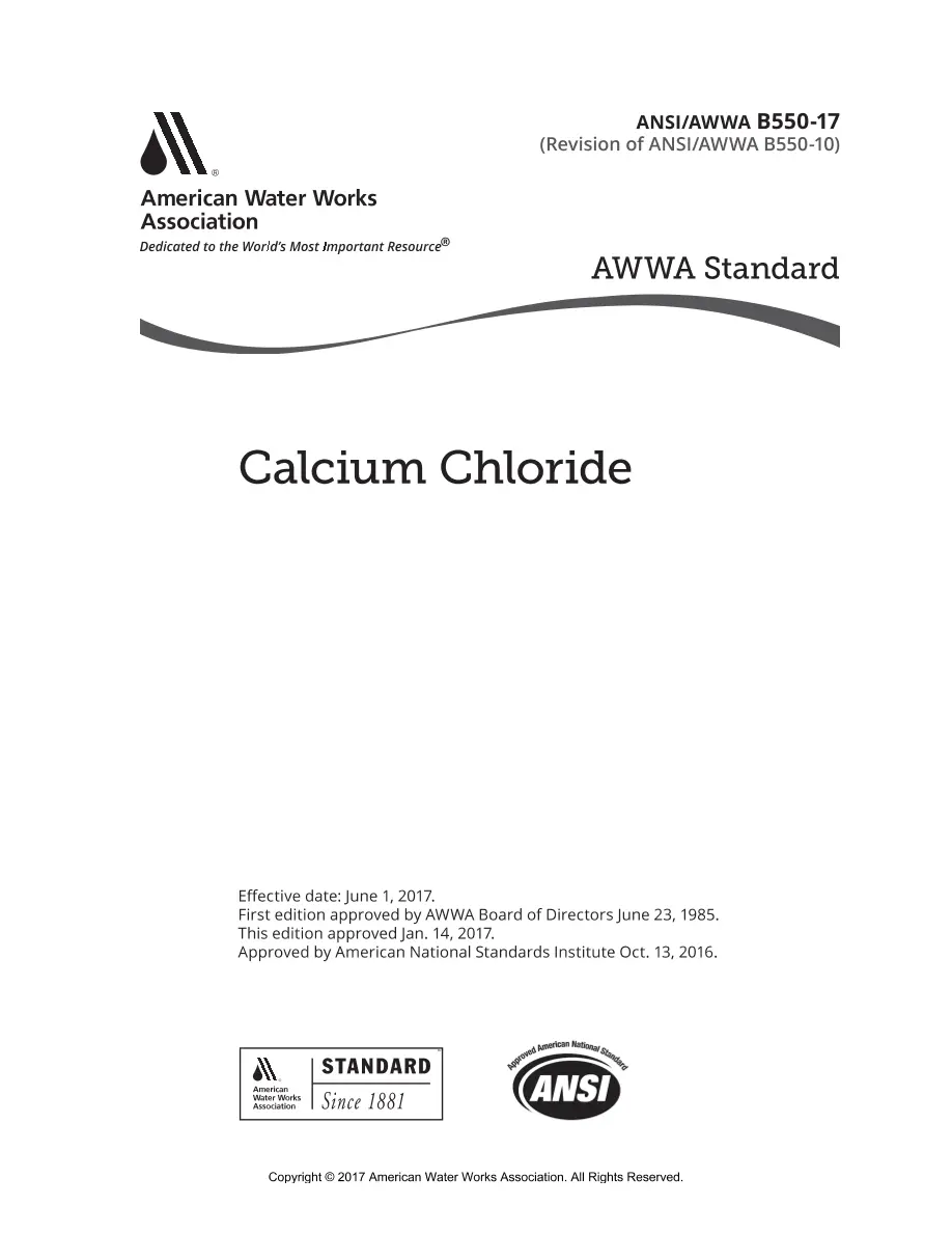 AWWA B550-17 pdf