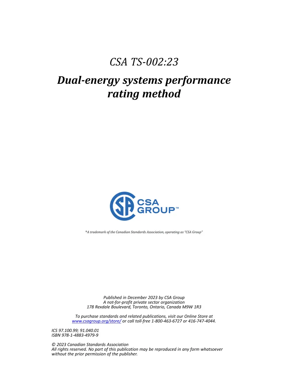 CSA TS-002:23 CSA TS-002:23 pdf