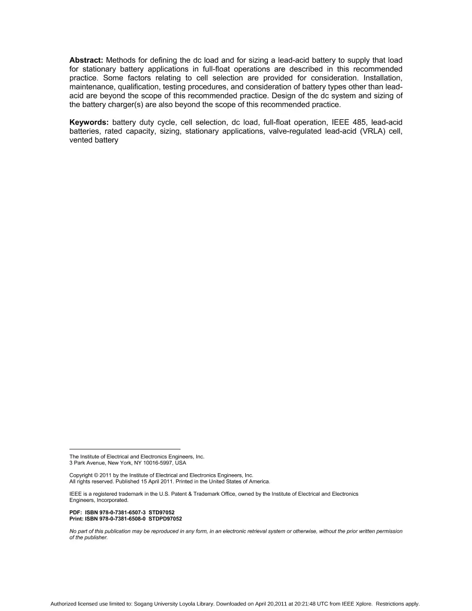 IEEE 485-2010 IEEE 485-2010 pdf