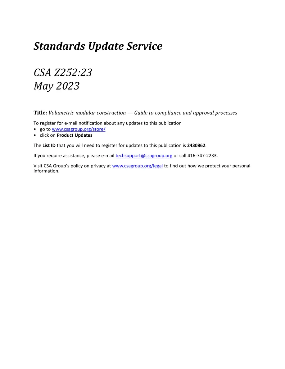 CSA Z252:23 CSA Z252:23 pdf
