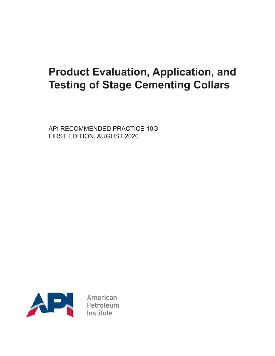 API Recommended Practice(RP) 10G API Recommended Practice(RP) 10G pdf