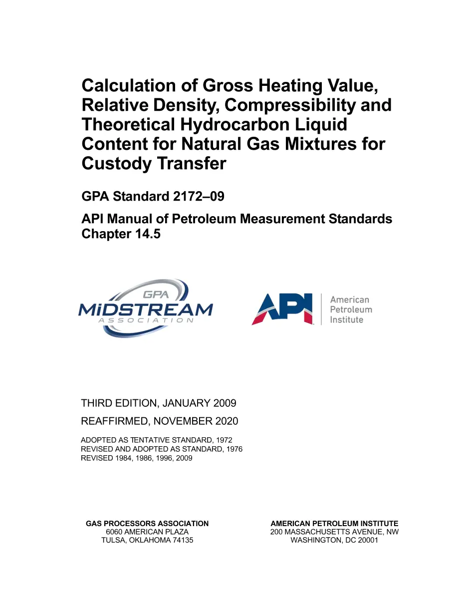 API MPMS Chapter 14.5 (R2020) API MPMS Chapter 14.5 (R2020) pdf