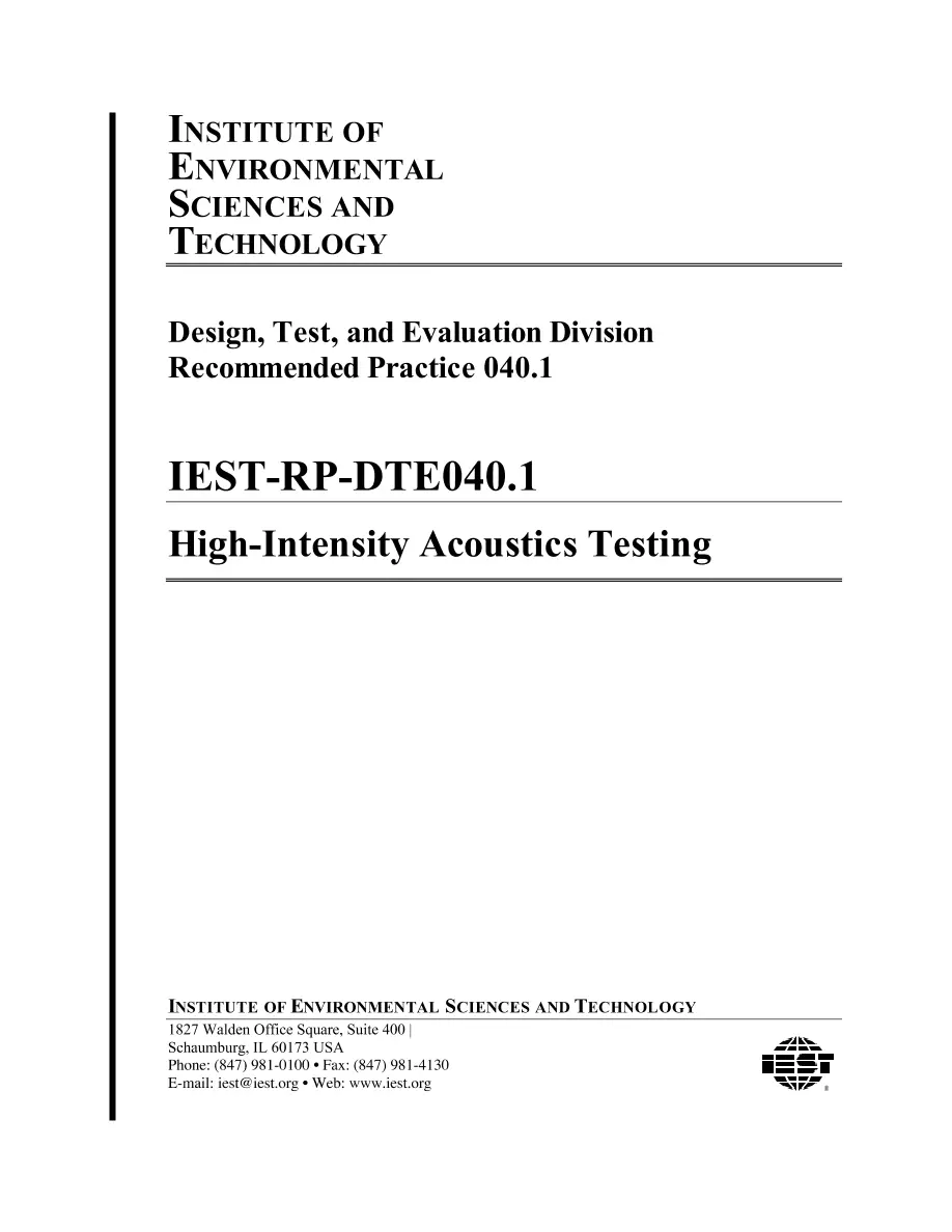 IEST RP-DTE040.1 pdf