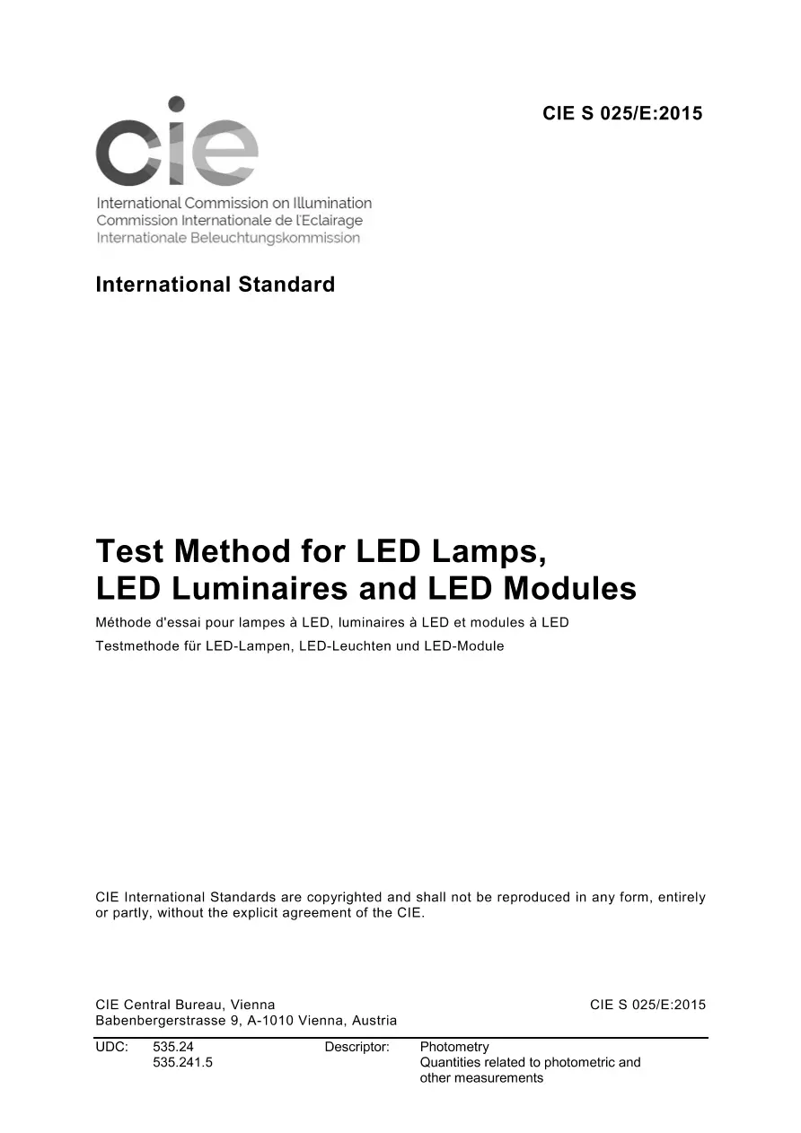 CIE S 025/E:2015 CIE S 025/E:2015 pdf