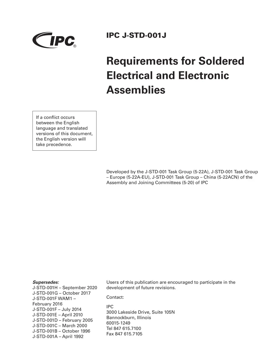 IPC J-STD-001J-2024 IPC J-STD-001J-2024 pdf