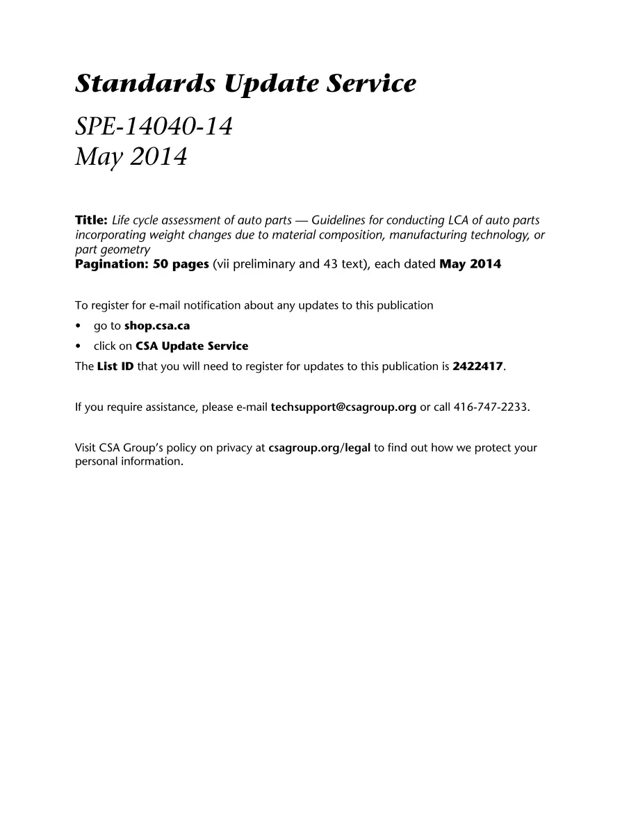 CSA SPE-14040-14 CSA SPE-14040-14 pdf