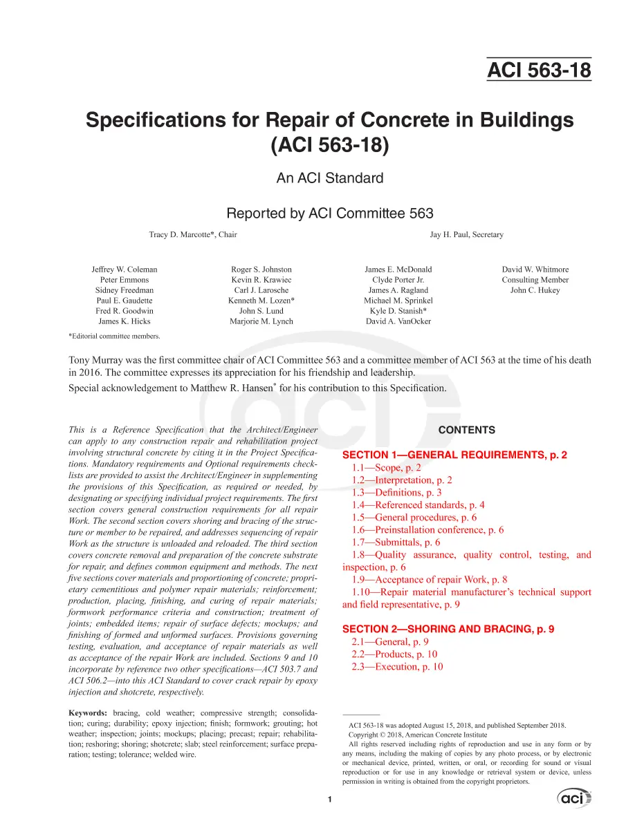 ACI 563-18 ACI 563-18 pdf