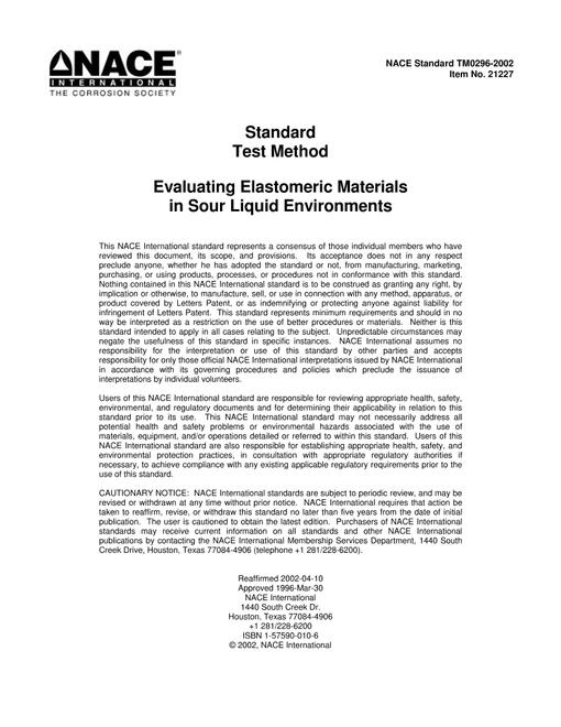 NACE TM0296-2002 NACE TM0296-2002 pdf