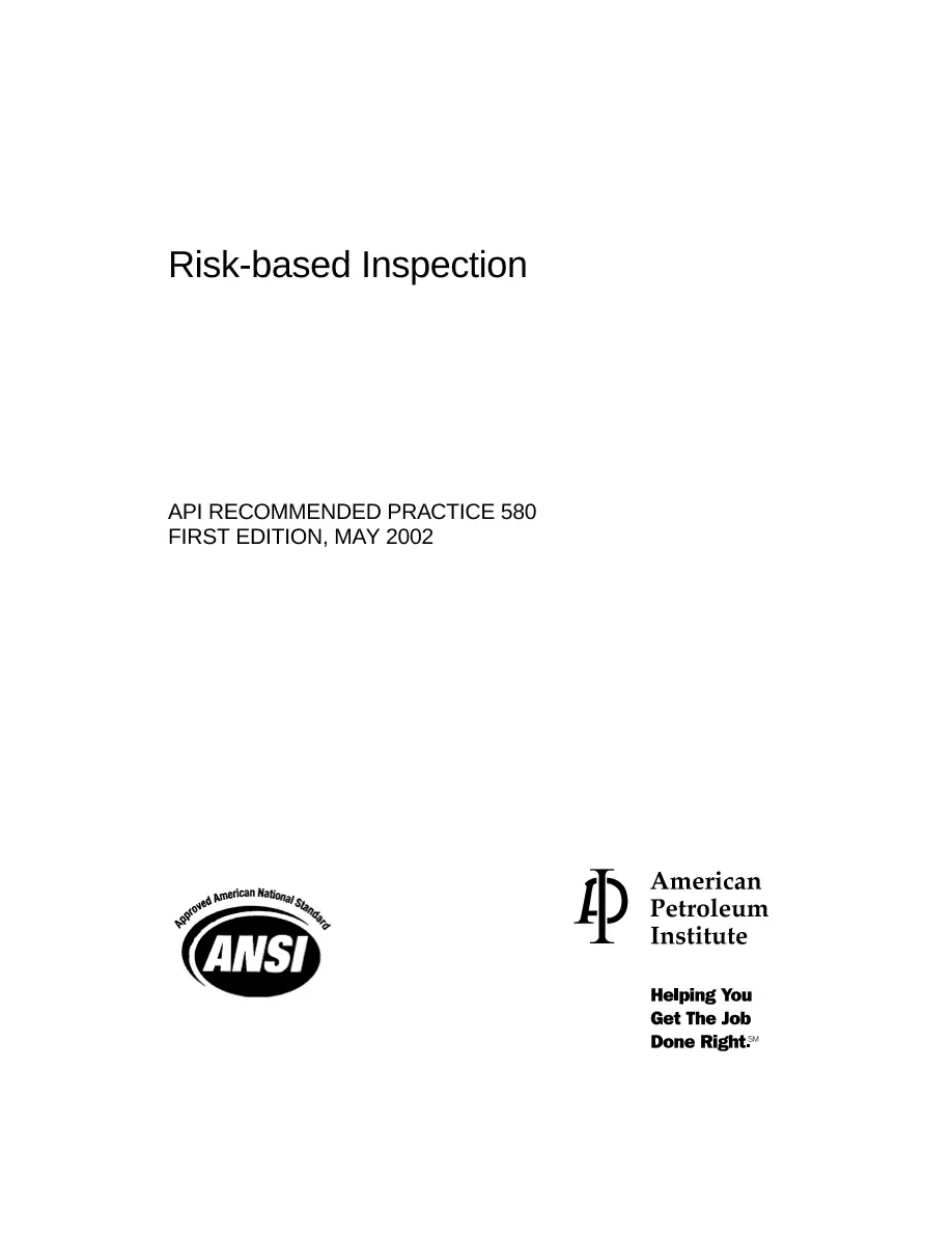 API RP 580 API RP 580 pdf