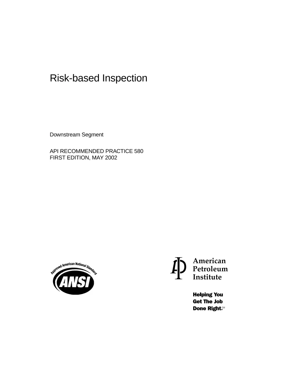 API RP 580 API RP 580 pdf
