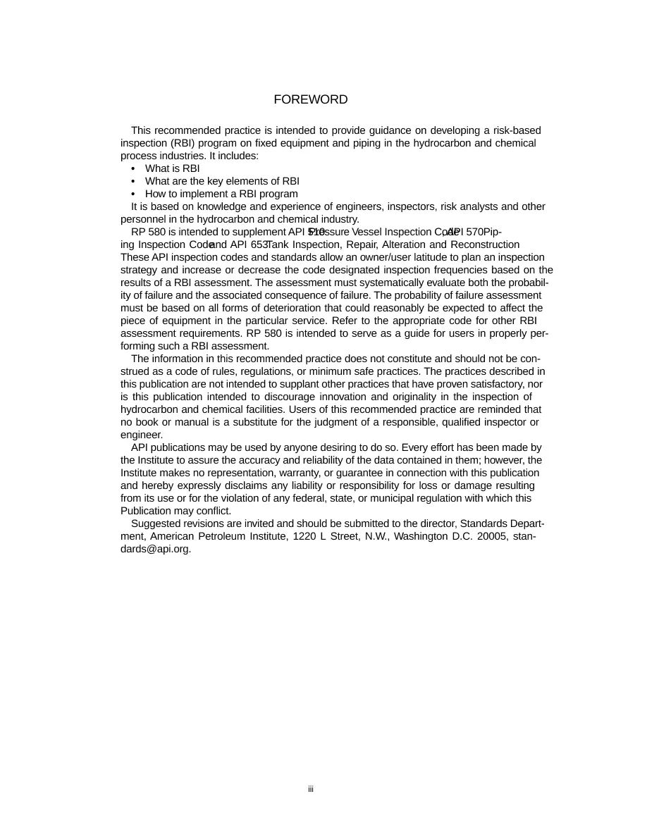 API RP 580 API RP 580 pdf