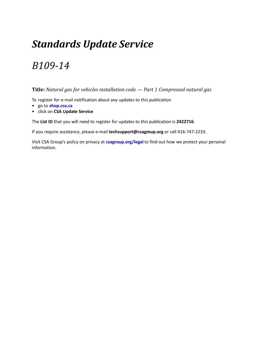 CSA B109-14 CSA B109-14 pdf