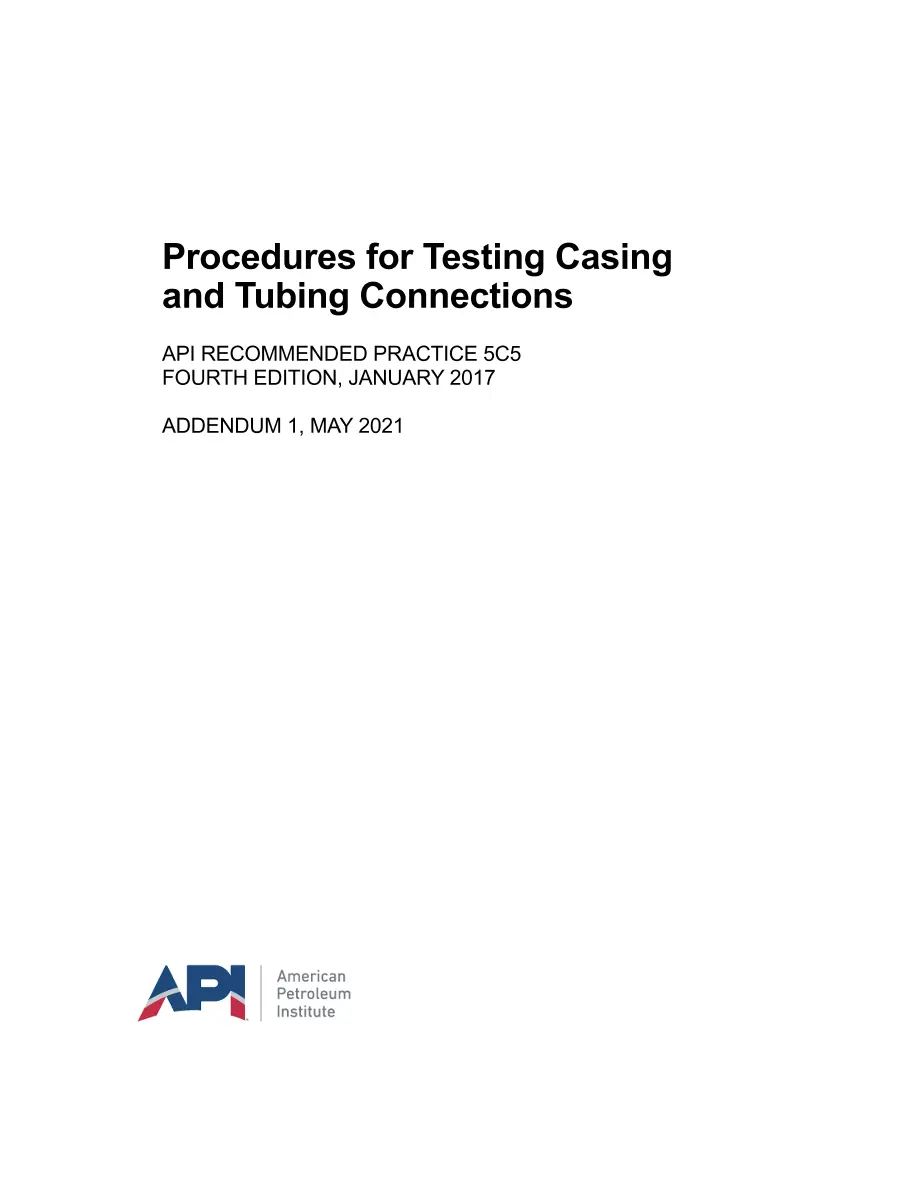 API RP 5C5 API RP 5C5 pdf