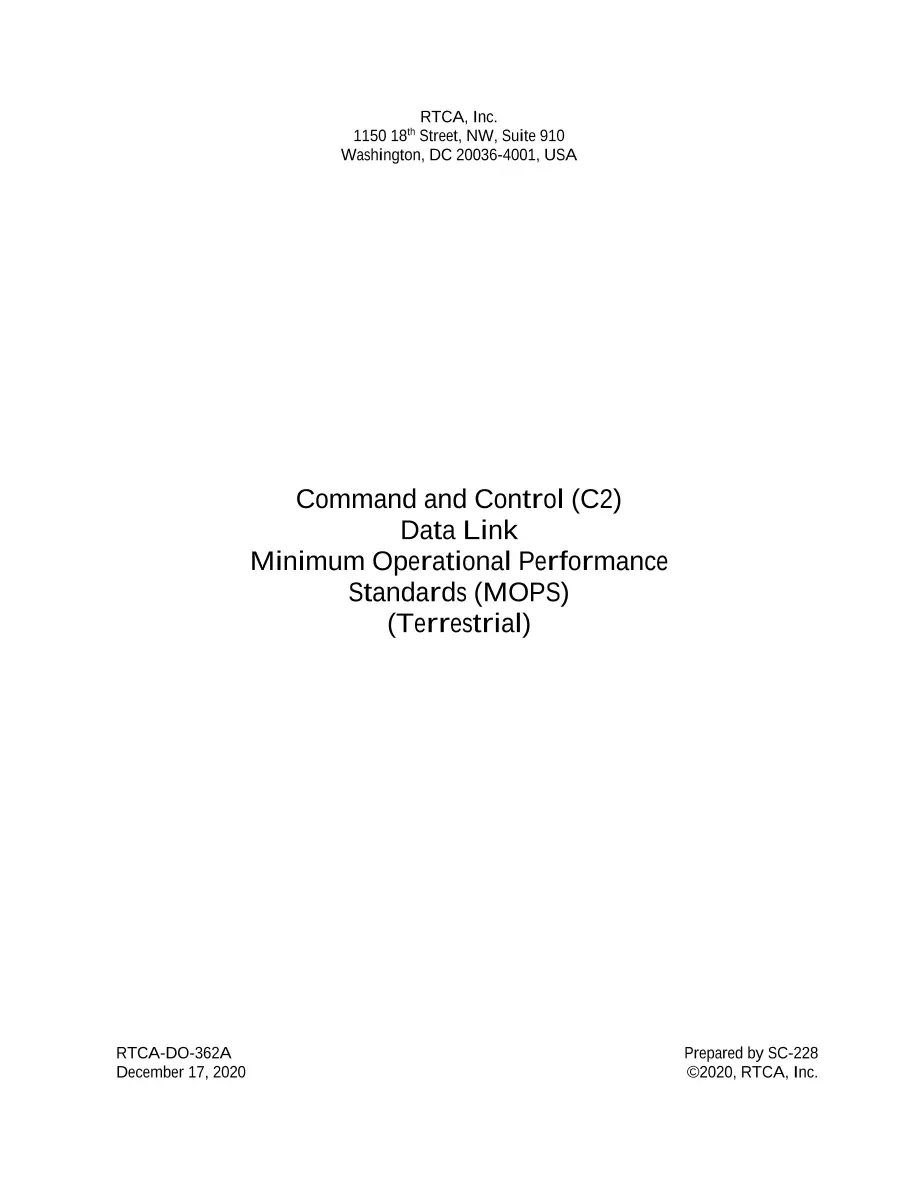 RTCA DO-362A RTCA DO-362A pdf