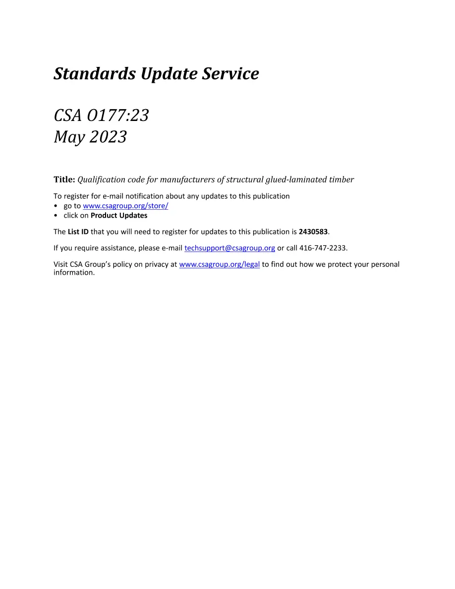 CSA O177:23 CSA O177:23 pdf