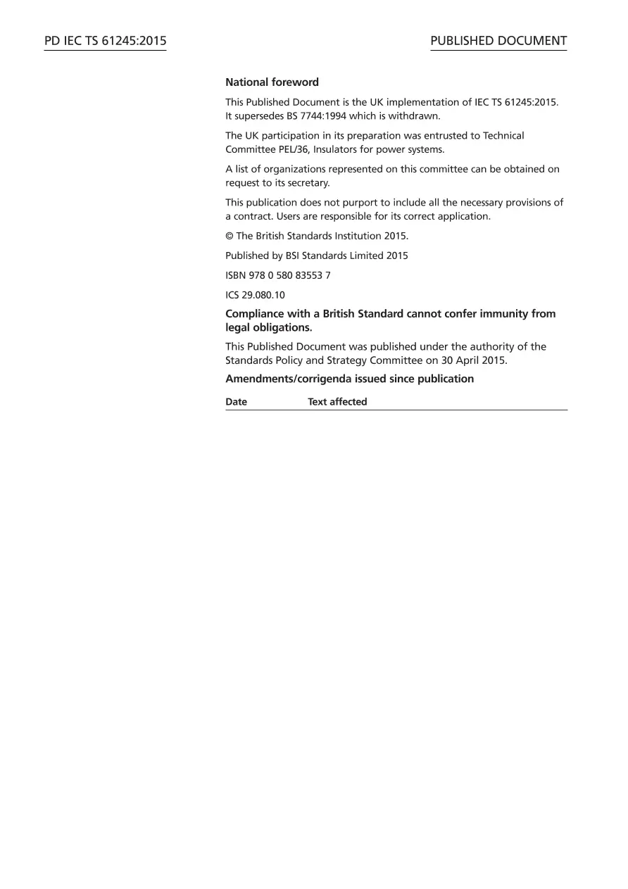 BS PD IEC/TS 61245:2015 BS PD IEC/TS 61245:2015 pdf