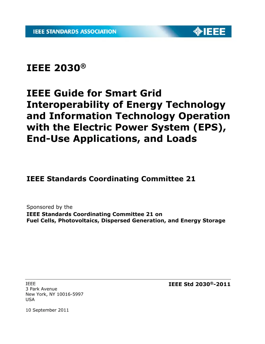 IEEE 2030-2011 IEEE 2030-2011 pdf