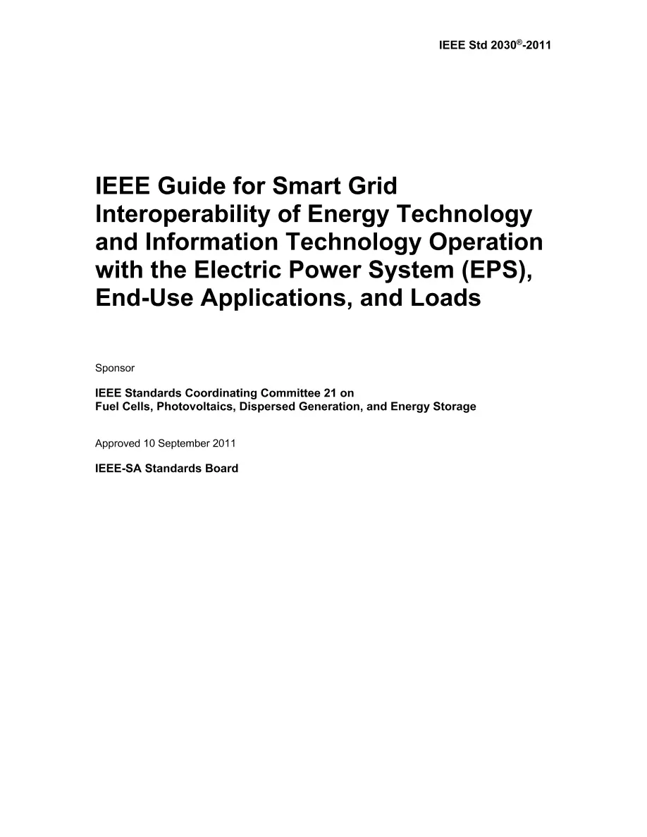IEEE 2030-2011 IEEE 2030-2011 pdf