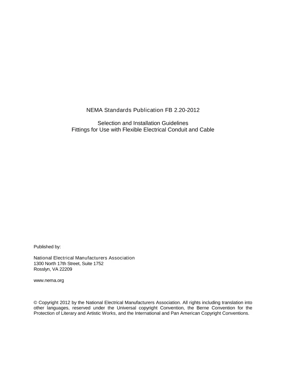 NEMA FB 2.20-2012 NEMA FB 2.20-2012 pdf